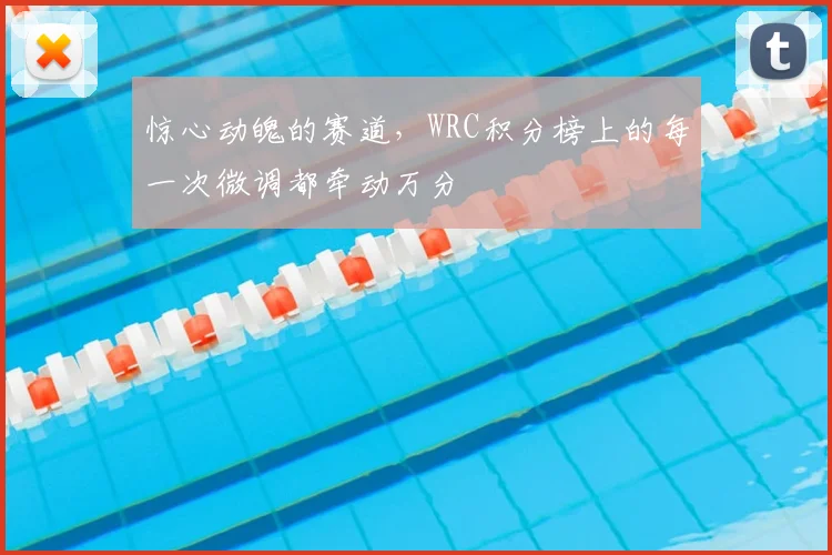 惊心动魄的赛道，WRC积分榜上的每一次微调都牵动万分